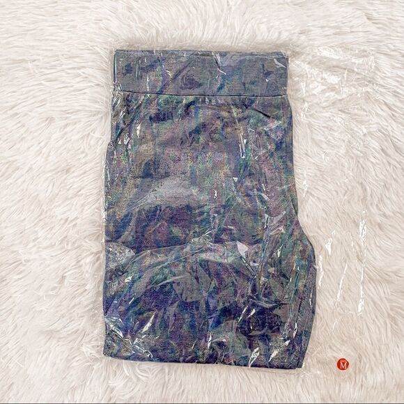 English Rose Blue Shimmer Iridescent High Rise Leggings w/Stars; SZ M; BNIP - Picture 12 of 12